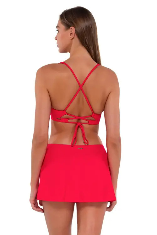 Sunsets Sporty Swim Skirt Bottoms in Geranium at Nordstrom, Size 16 | Nordstrom