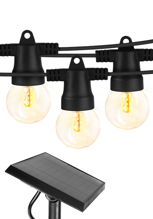 Brightech Ambience Pro Solar Powered Outdoor String Lights -27 ft Commercial Grade Waterproof Edi... | Amazon (US)