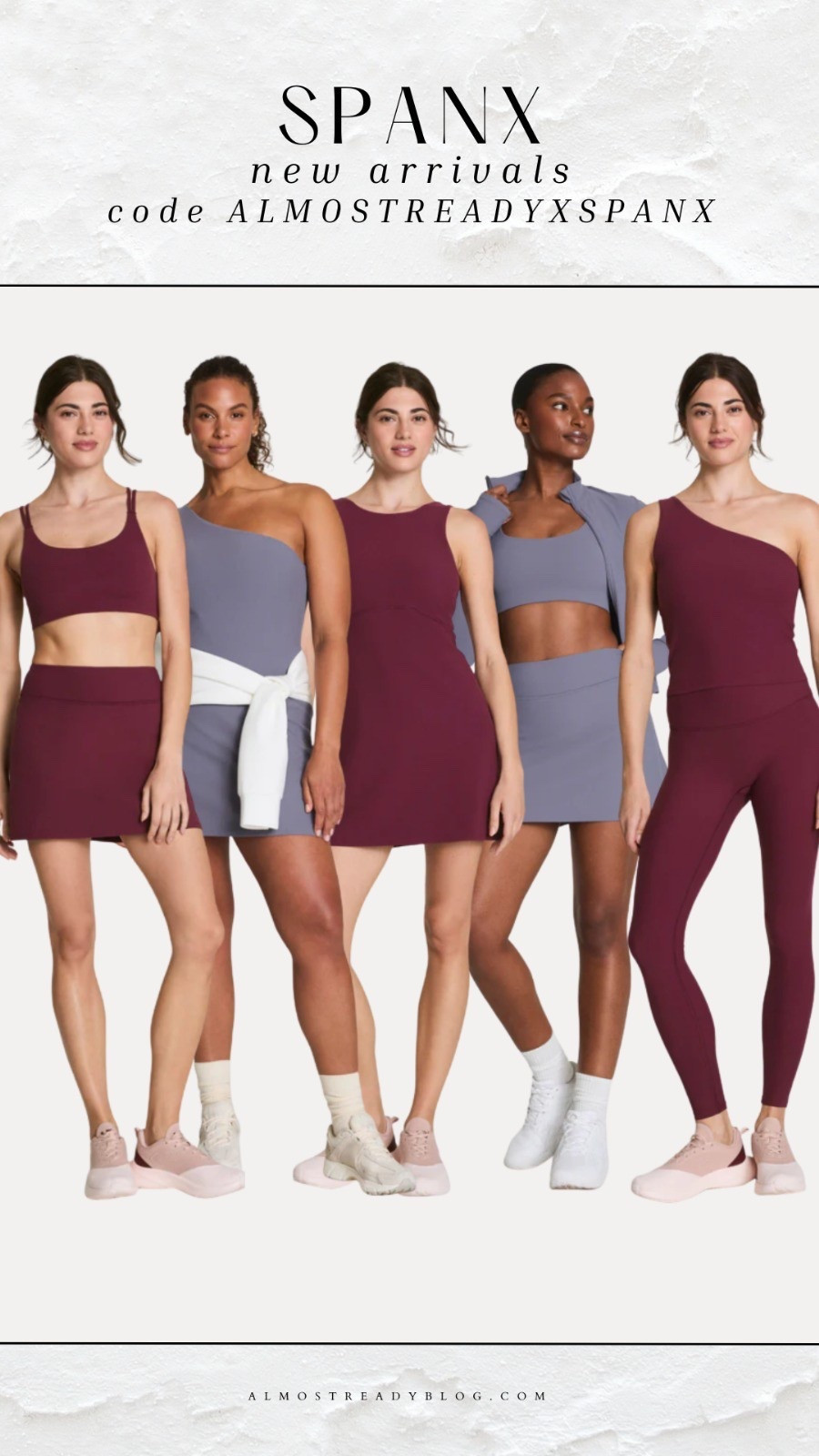 Spanx new arrivals, code ALMOSTREADYXSPANX, tennis dress, activewear dress, athleisure style, almostreadyxspanx.

#LTKFindsUnder100 #LTKActive