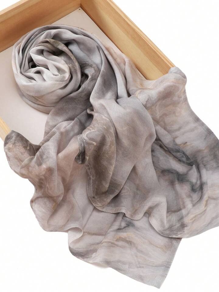 Wide-edge Printed Light Khaki Texture | SHEIN
