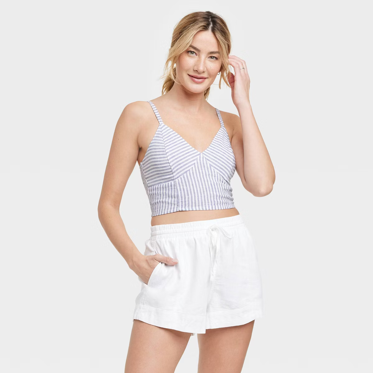 Women's Slim Fit Linen Tank Top - Universal Thread™ | Target