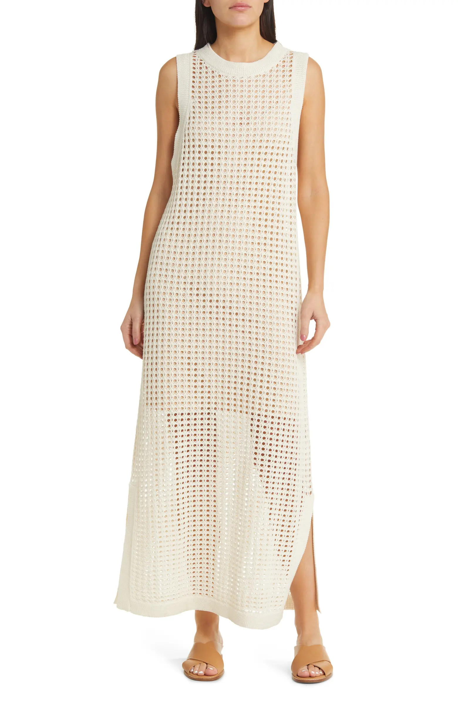 Ola Open Stitch Midi Dress | Nordstrom