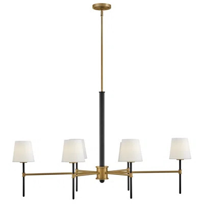 Saunders 45" Six-Light Shaded Linear Chandelier | Perigold