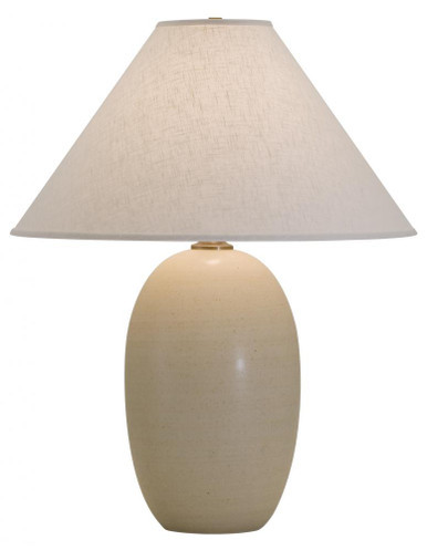 Scatchard Table Lamp, 1-Light, Oatmeal, Cream Linen Hardback Shade, 28.5"H (GS150-OT AE7C) | Lighting Reimagined