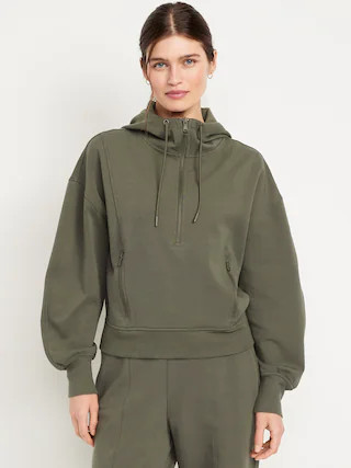 Dynamic Fleece Half-Zip Hoodie Sweatshirt | Old Navy (US)