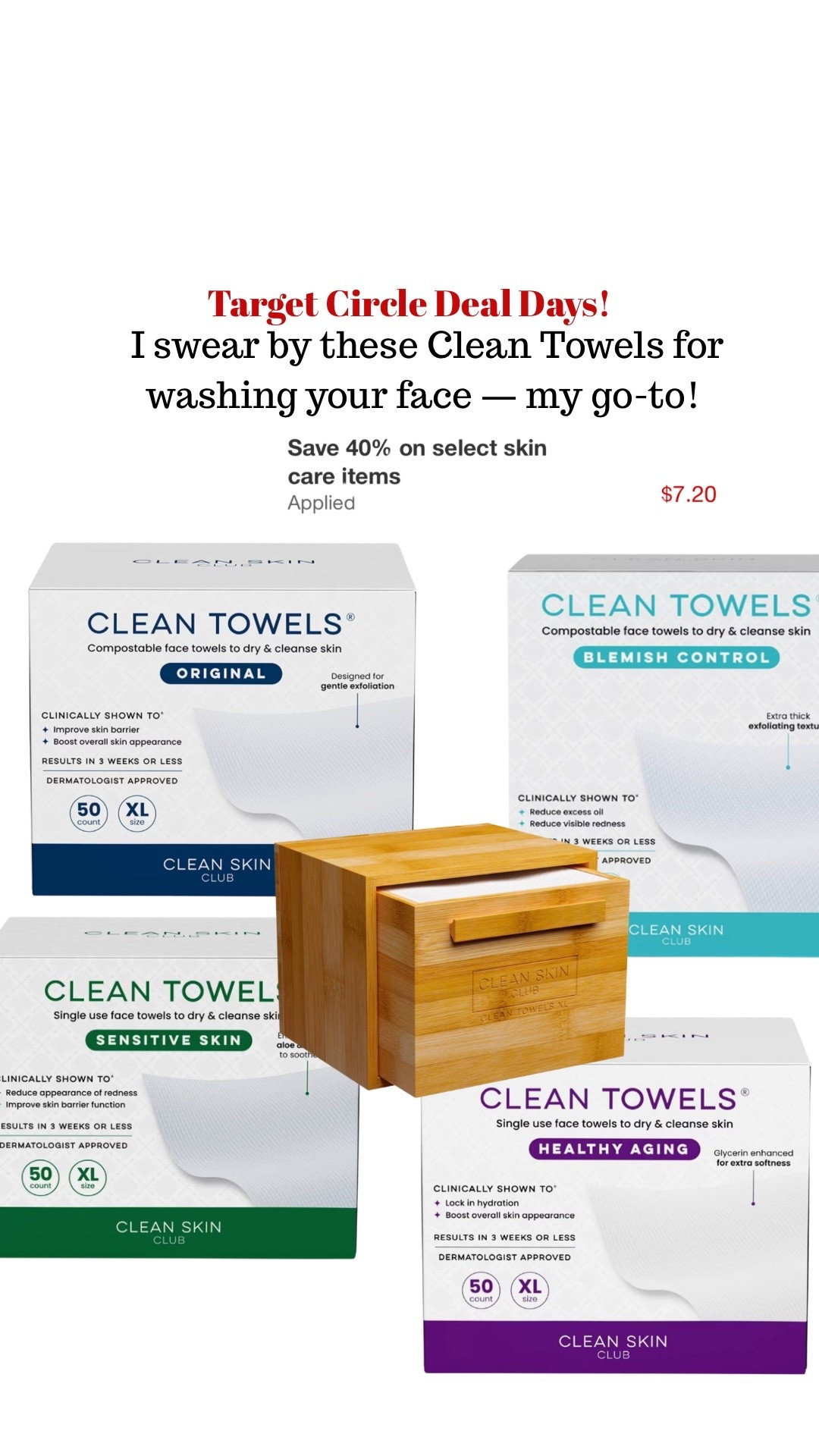 RUN to Target 🏃‍♀️
These Clean Towels are 40% off and I never go without them 🙌

Game changer for your skincare routine — especially if you want cleaner, clearer skin 🤍

#targetcircledeals #targetrun #ltkfinds #skincareroutine #beautyhacks #cleanskinclub #momlifehacks #ltkmom #targetmusthaves 

#LTKmomlife #LTKBeauty #LTKmorningroutine