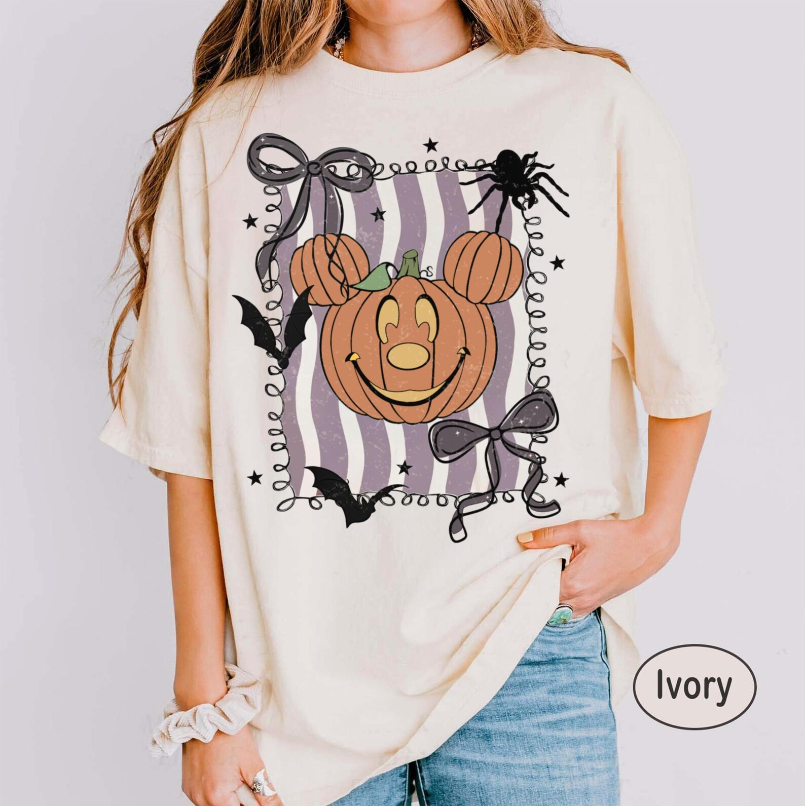 Coquette Horror Mickey Pumpkin Halloween Shirt, Disney Preppy Halloween Shirt, Disney Halloween S... | Etsy (US)