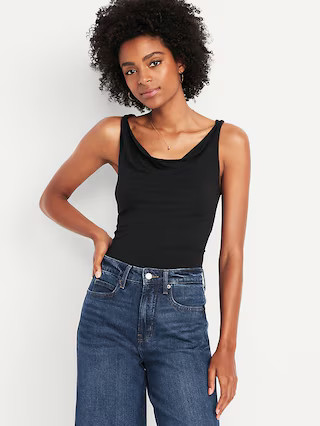 Cowl-Neck Twist-Strap Top | Old Navy (US)