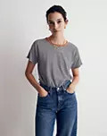 Whisper Cotton  Crewneck Tee in Kusama Stripe | Madewell