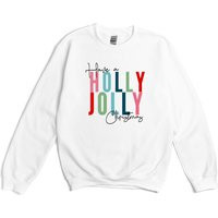 Holly Jolly Christmas Sweatshirt, Comfy Gildan Sweater | Etsy (US)