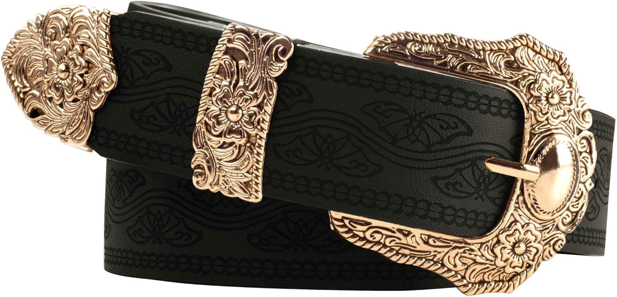 Scarlet Darkness Western Belts for Woman Renaissance Cowgirl Leather Belt with Removable Buckle | Amazon (US)