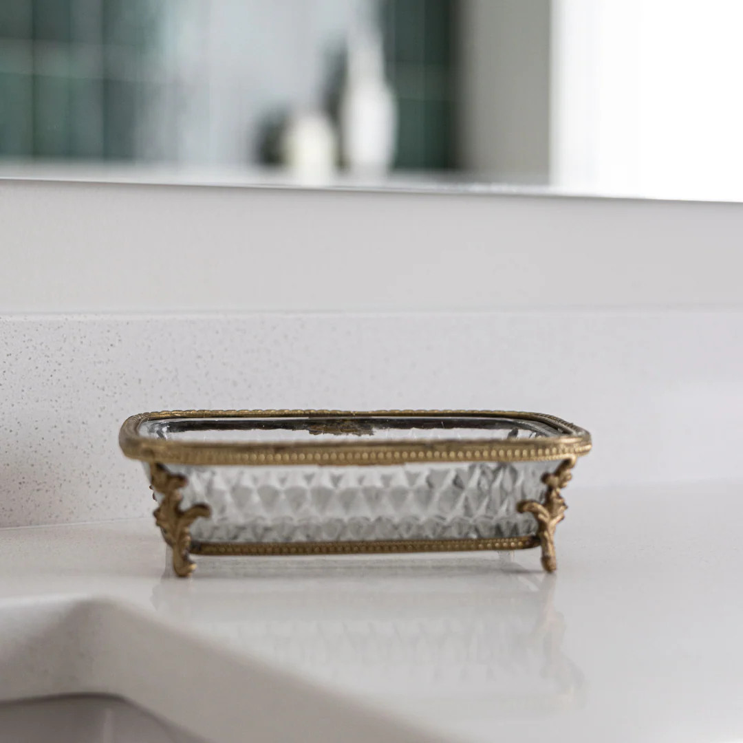 Antique Inspired Metal Footed Soap Dish | By Luxe B Co | luxe bCO