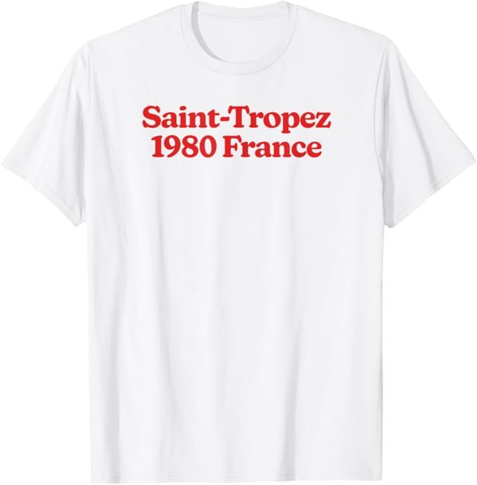 Saint-Tropez France 1980 Retro Fashion T-Shirt | Amazon (US)