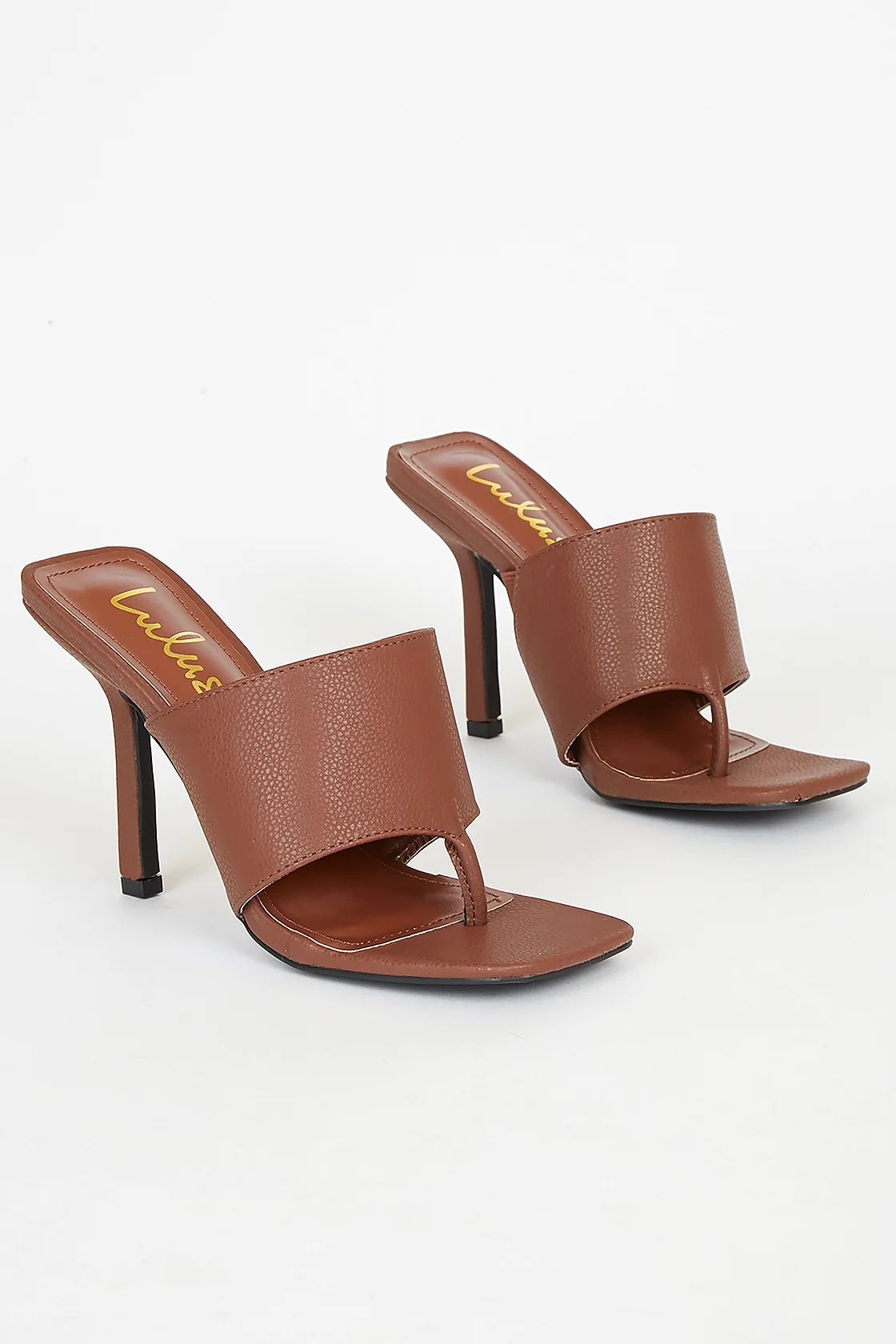 Loulin Brown Pebbled High Heel Sandals | Lulus (US)