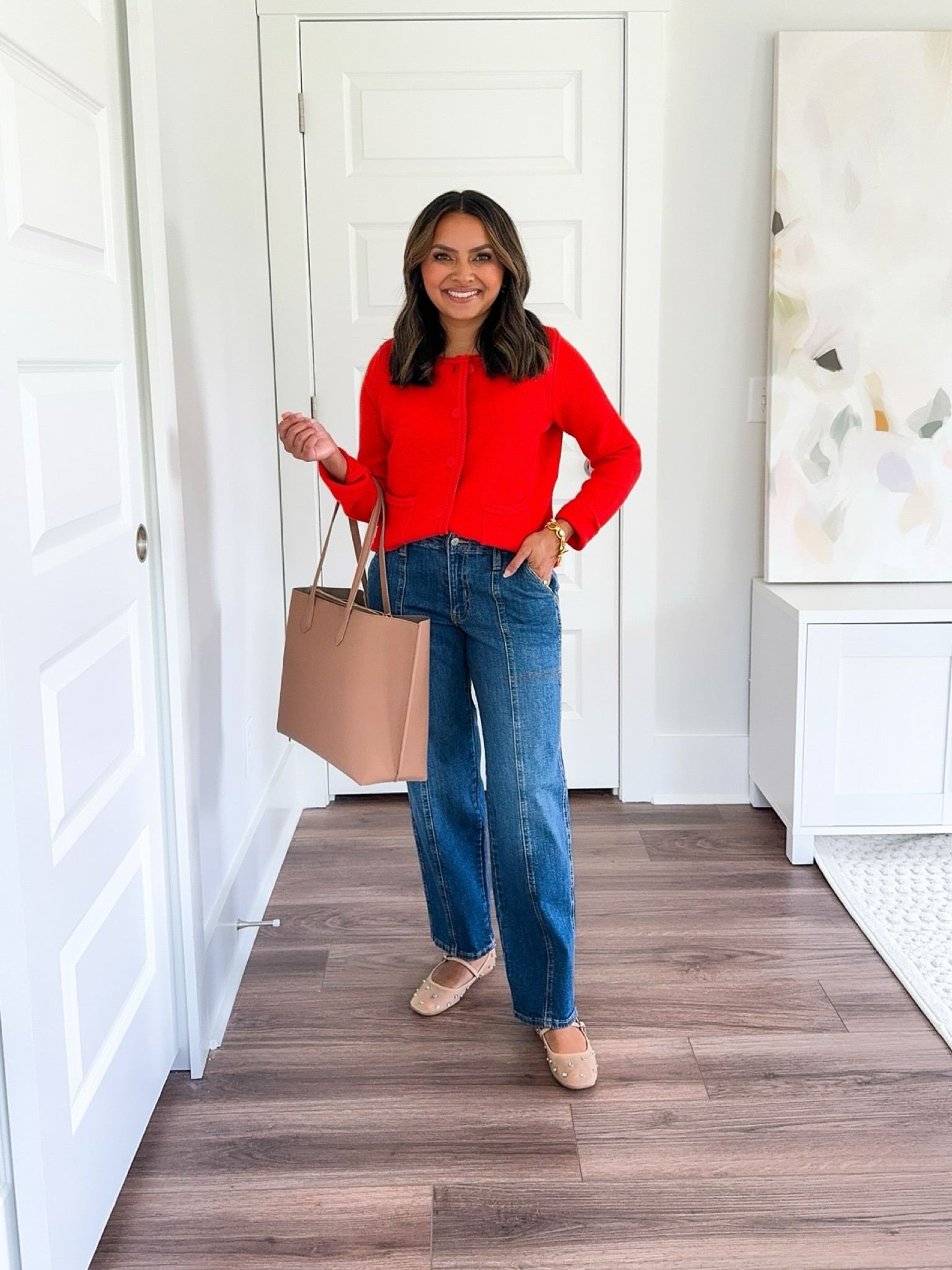 50% off until 10/23! 

Red cardigan size XS TTS 
Utility jeans size 2 petite TTS 
Sequin ballet flats size 5 TTS 

Workwear 
Work Outfit 
Teacher Outfits 
Back to School 
Office Outfits 

Honey Sweet Petite Honeysweetpetite

#LTKStyleTip #LTKSaleAlert #LTKSeasonal