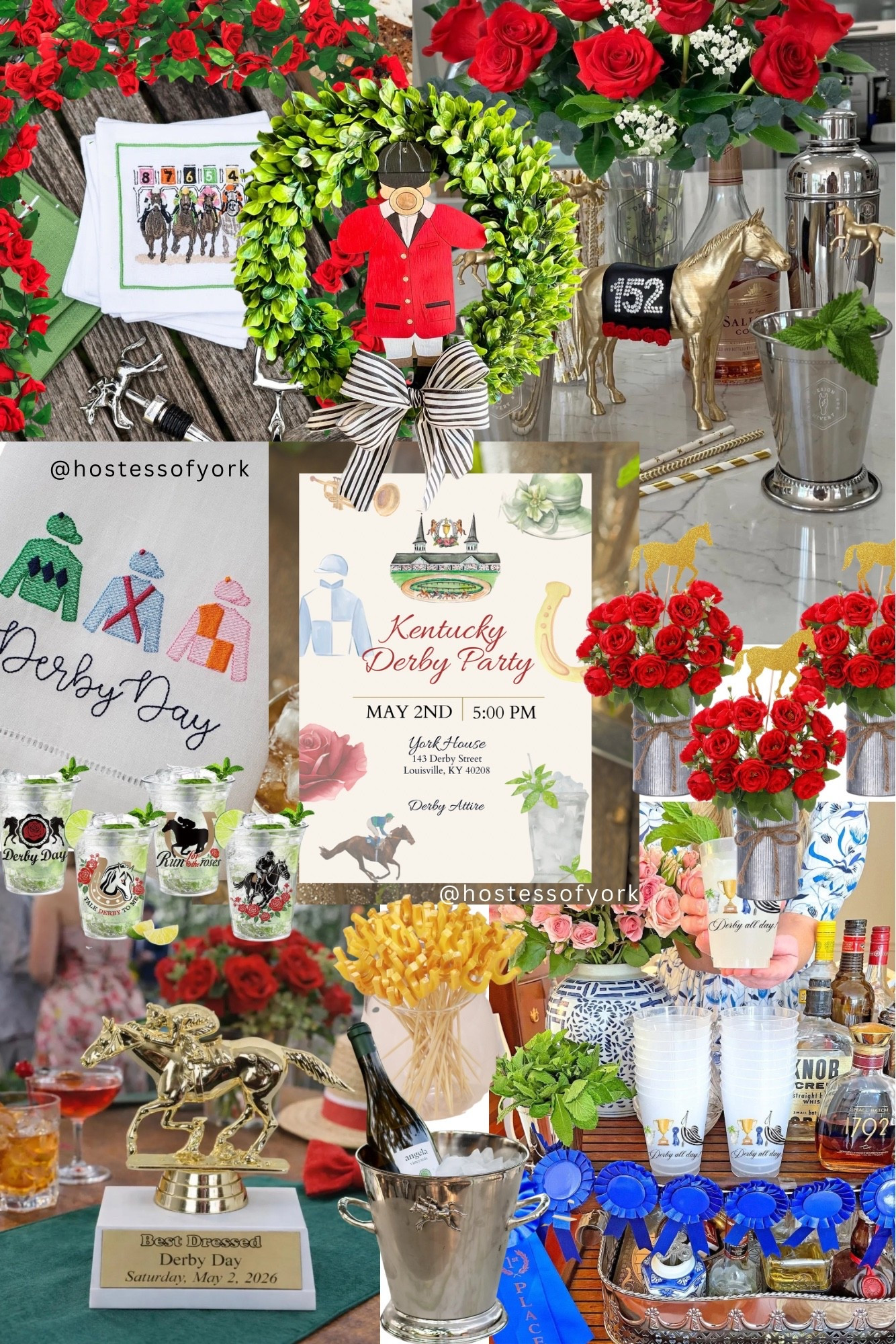 Classic Kentucky Derby party decor inspiration! Perfect excuse for springtime hosting! Get the mint juleps, springs dresses and festive hats! 👒🏇

#derby #party #hosting #horses #dress #hostess #decorations #invitations #favors #guests #classy


#LTKFestival #LTKHome #LTKSeasonal