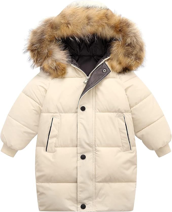 Happy Cherry Girls Boys Winter Outerwear Hooded Down Coat Packable Lightweight Warm Puffer Down J... | Amazon (US)