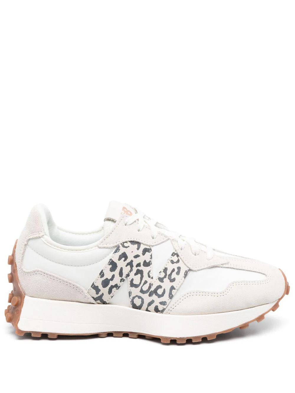 New Balance 327 leopard-print lace-up sneakers - Neutrals | Farfetch Global