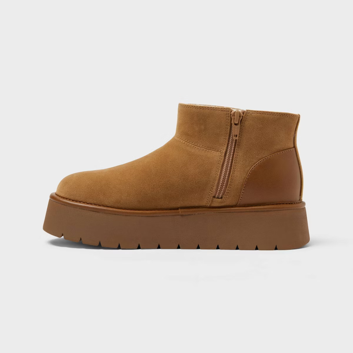 Women’s Missy Faux Suede Boots with Memory Foam Insole - Wild Fable™ Chestnut 10 | Target