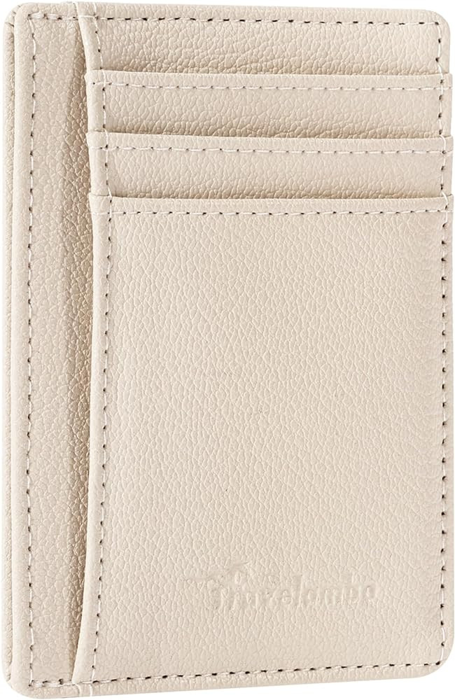 Travelambo Front Pocket Minimalist Leather Slim Wallet RFID Blocking Medium Size | Amazon (US)