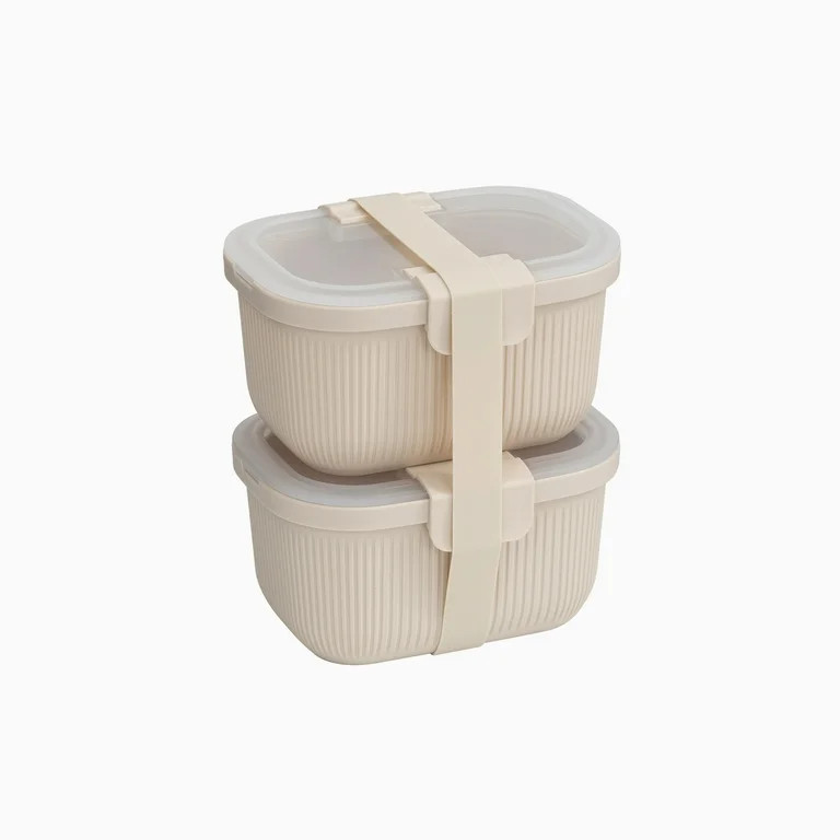 Mainstays Food Storage Container, 2PK, Beige | Walmart (US)