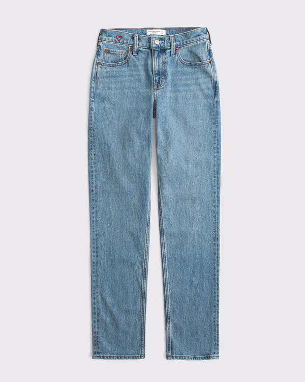 Mid Rise 90s Straight Jean | Abercrombie & Fitch (US)