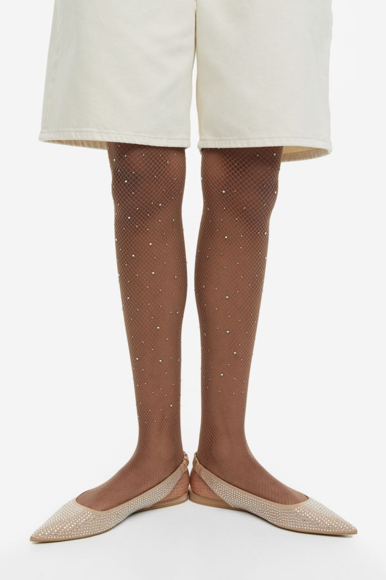 Rhinestone-embellished fishnet tights | H&M (UK, MY, IN, SG, PH, TW, HK)