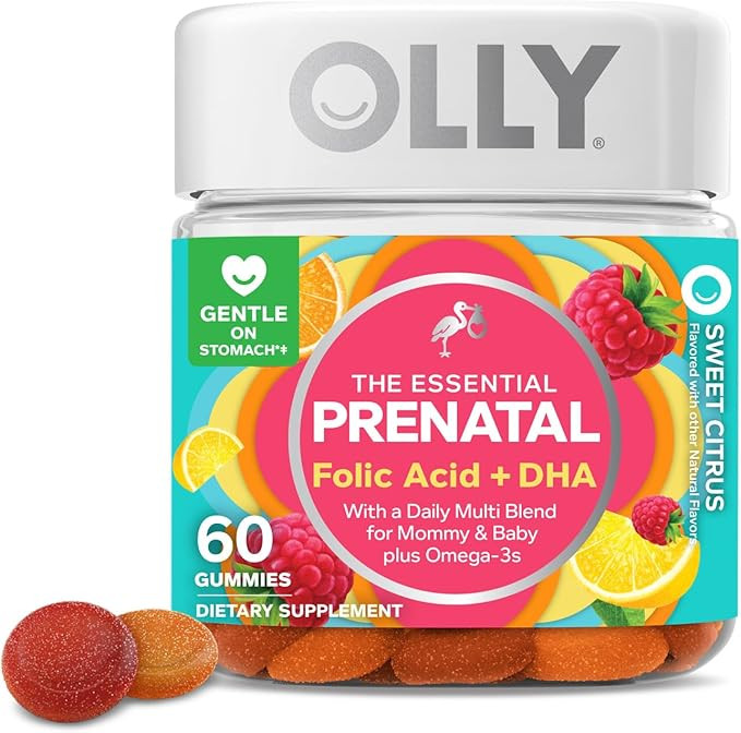 Olly The Essential Prenatal Gummy Multivitamin, 30 Day Supply ( Gummies), Sweet, Folic Acid, Vita... | Amazon (US)