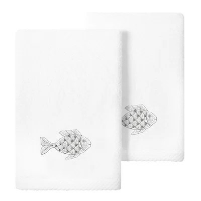 FIGI 2PC Embellished Bath Towel Set 2 Piece Turkish Cotton Towel Set | Wayfair North America
