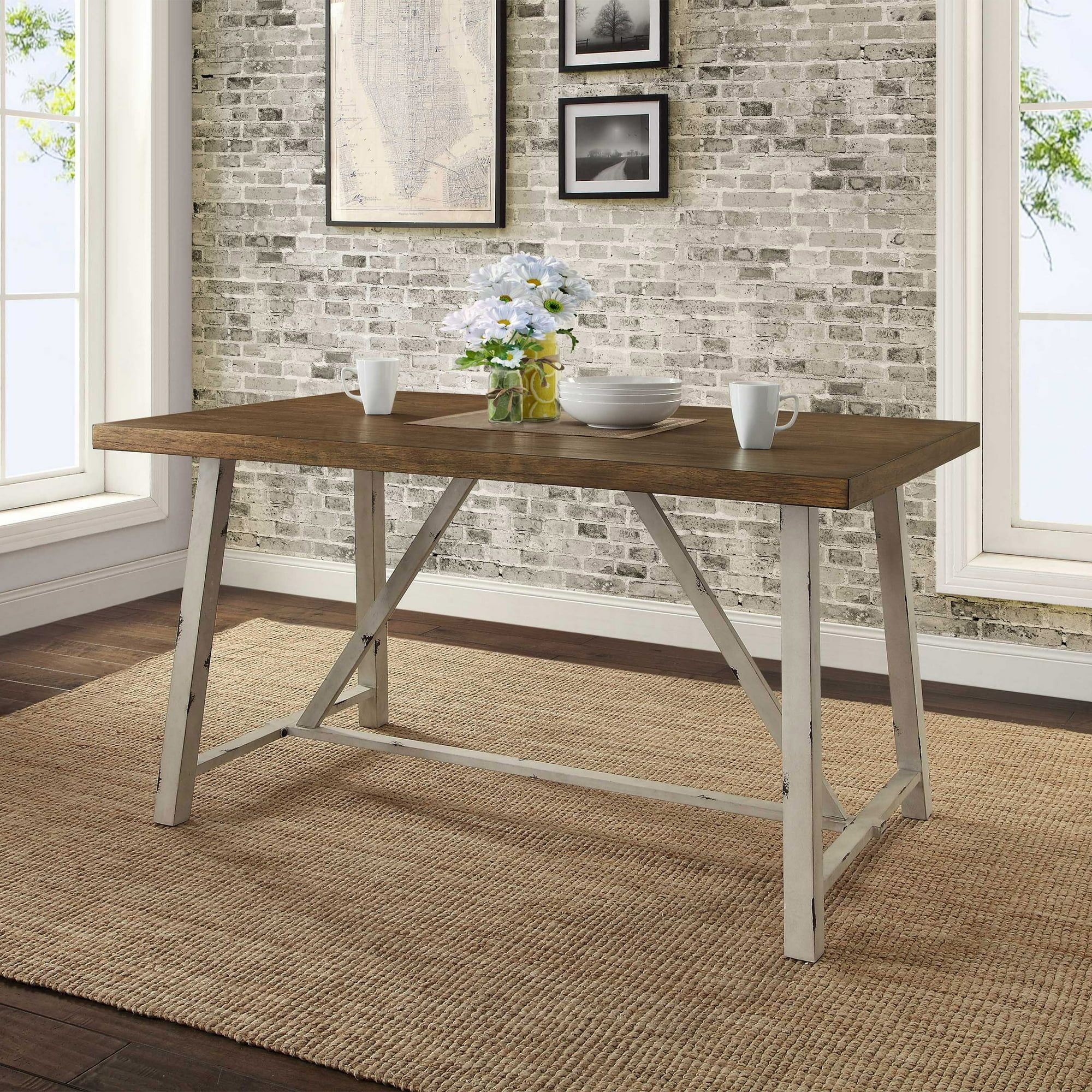 Better Homes and Gardens Collin Wood and Metal Dining Table | Walmart (US)