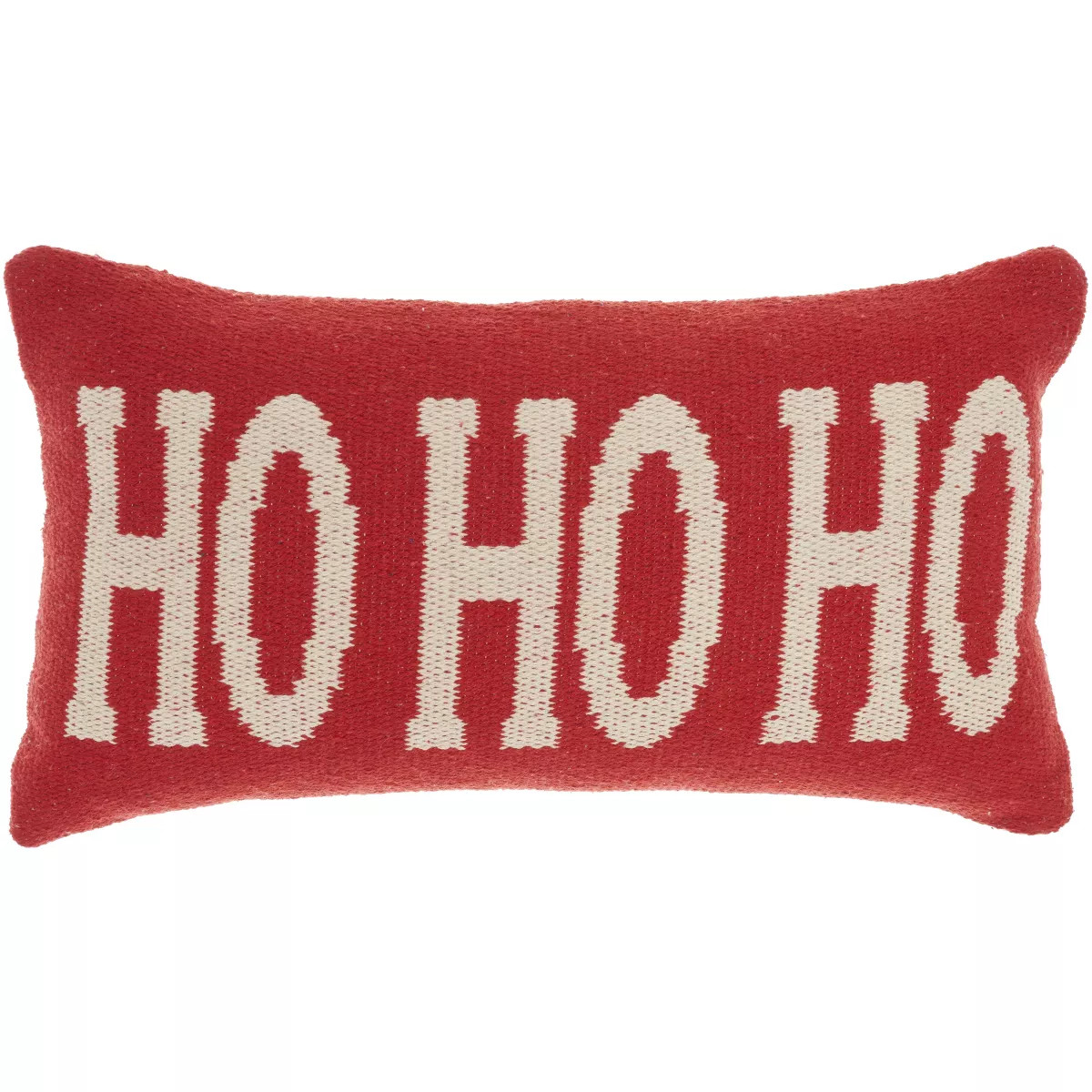 Mina Victory Holiday Woven "Ho Ho Ho" Lumbar Throw Pillow | Target