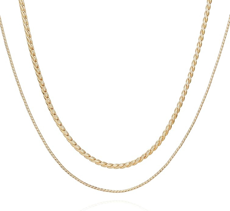 Vince Camuto Goldtone 3 Chain Layered Necklace for Women | Amazon (US)