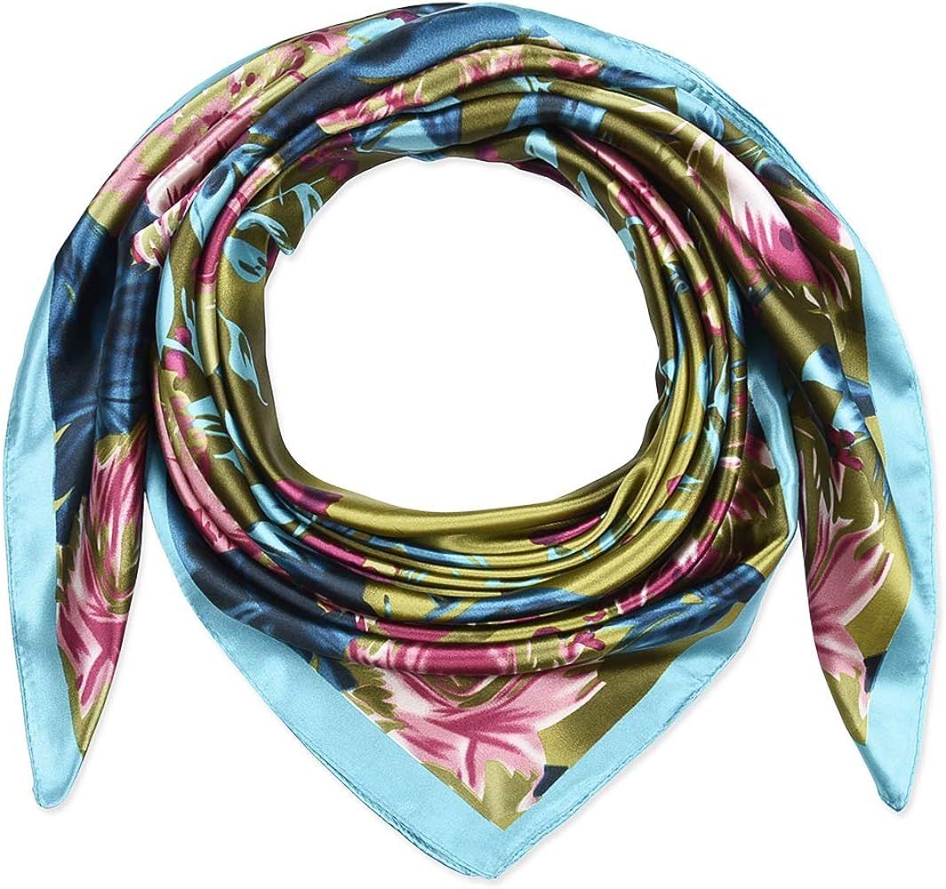 Corciova Womens Stain Silk Like Hair Wrapping Scarfs Night Sleeping Headscarf | Amazon (US)