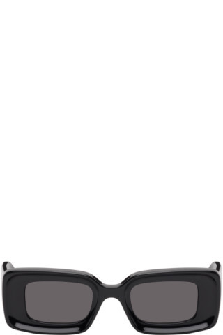 Black Rectangular Sunglasses | SSENSE