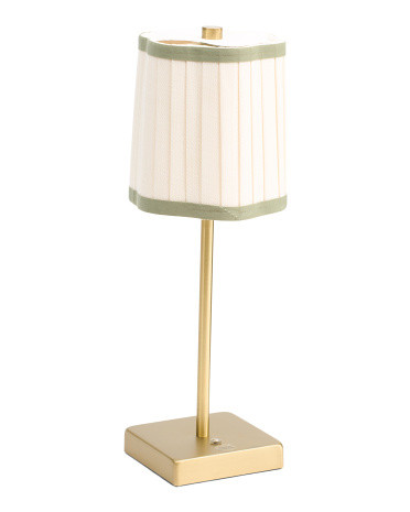 15in Fluted Shade Rechargeable Touch Lamp | Lighting | Marshalls | Marshalls