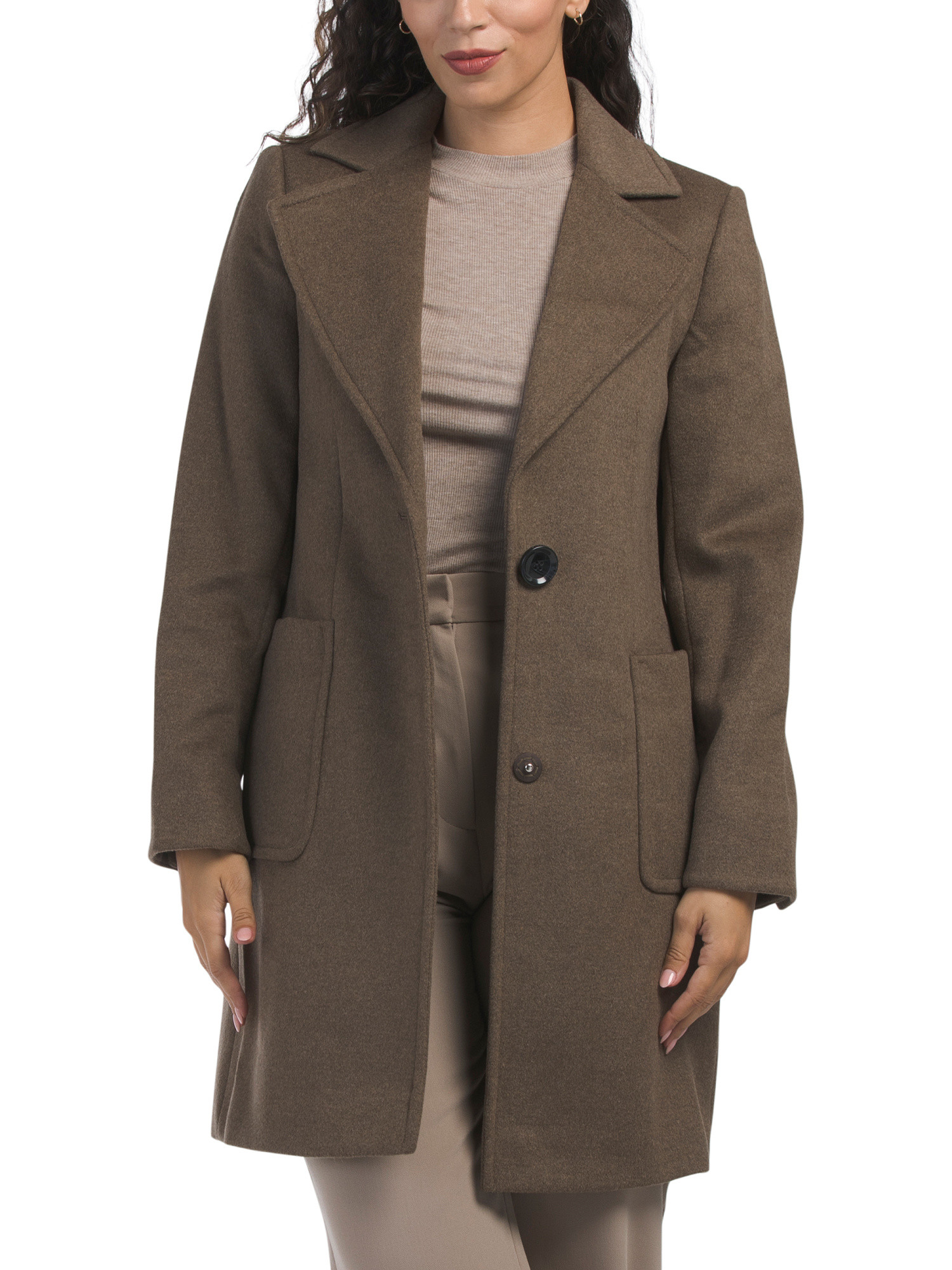 Wool Blend Blazer Patch Coat | Marshalls