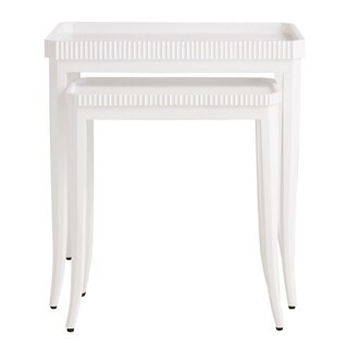 Orvieto Nesting Tables with Acacia Wood & Carved Details | Ballard Designs, Inc.