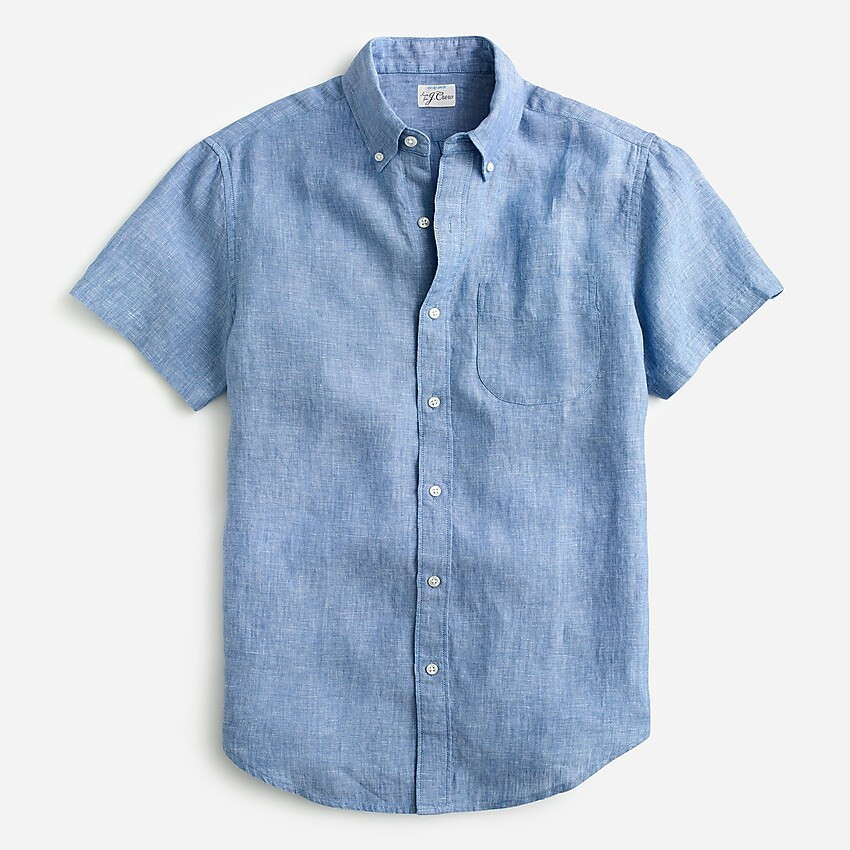 J.Crew: Short-sleeve Baird McNutt Irish Linen Shirt For Men | J. Crew US