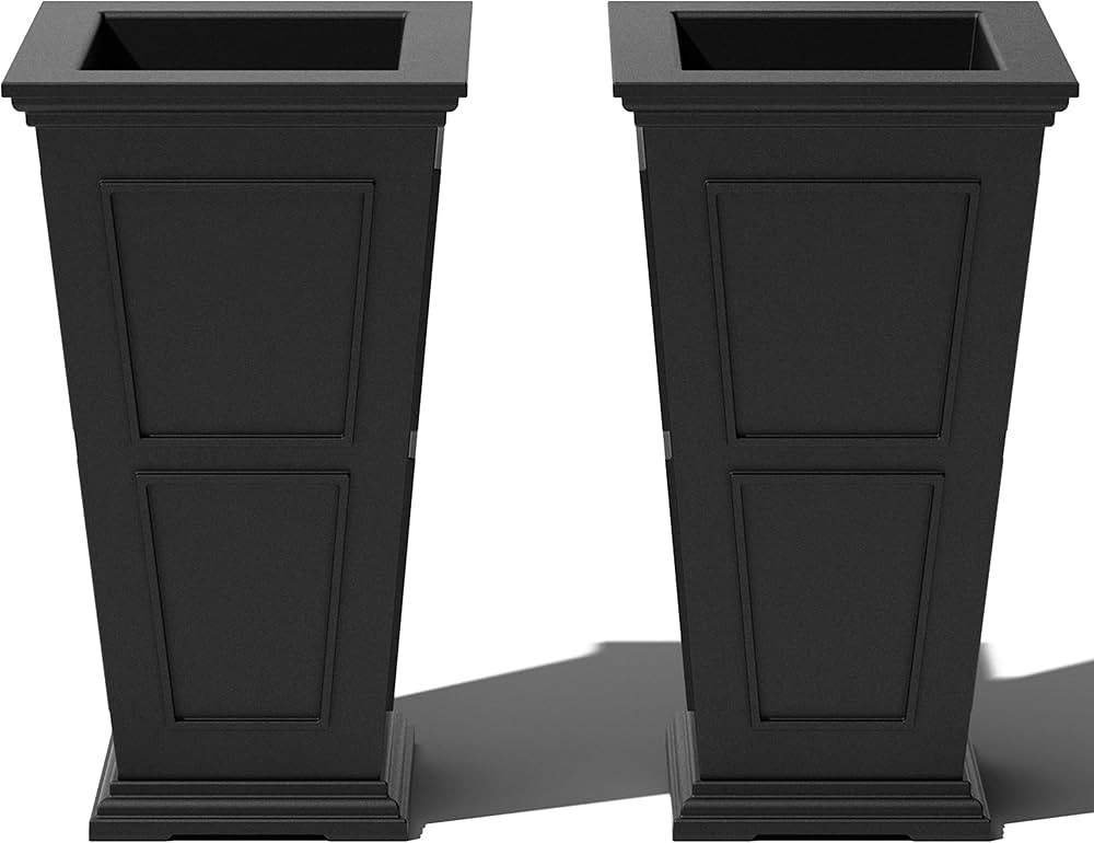 Veradek Brixton Tall Planter - 2 Pack (28 inch, Black) | Amazon (CA)