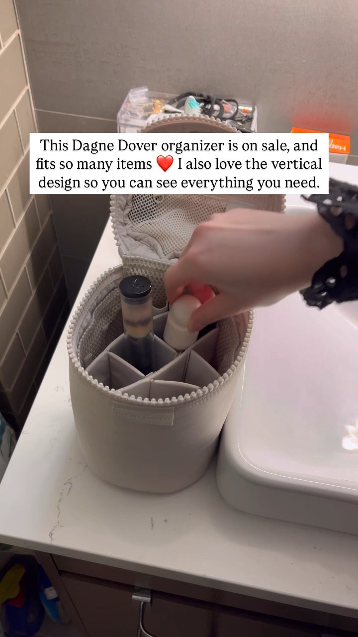Dagne Dover is having a sale, and I love this toiletry organizer that fits all my makeup and travel sized skincare minis. Items slot in vertically so it’s easy to see everything you need.

#LTKTravel #LTKItBag #LTKBeauty