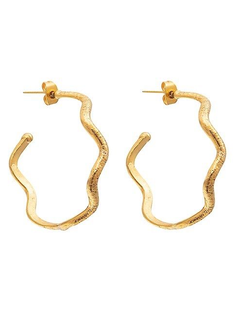 Flower Candies Flow 22K Gold-Plated Hoop Earrings | Saks Fifth Avenue