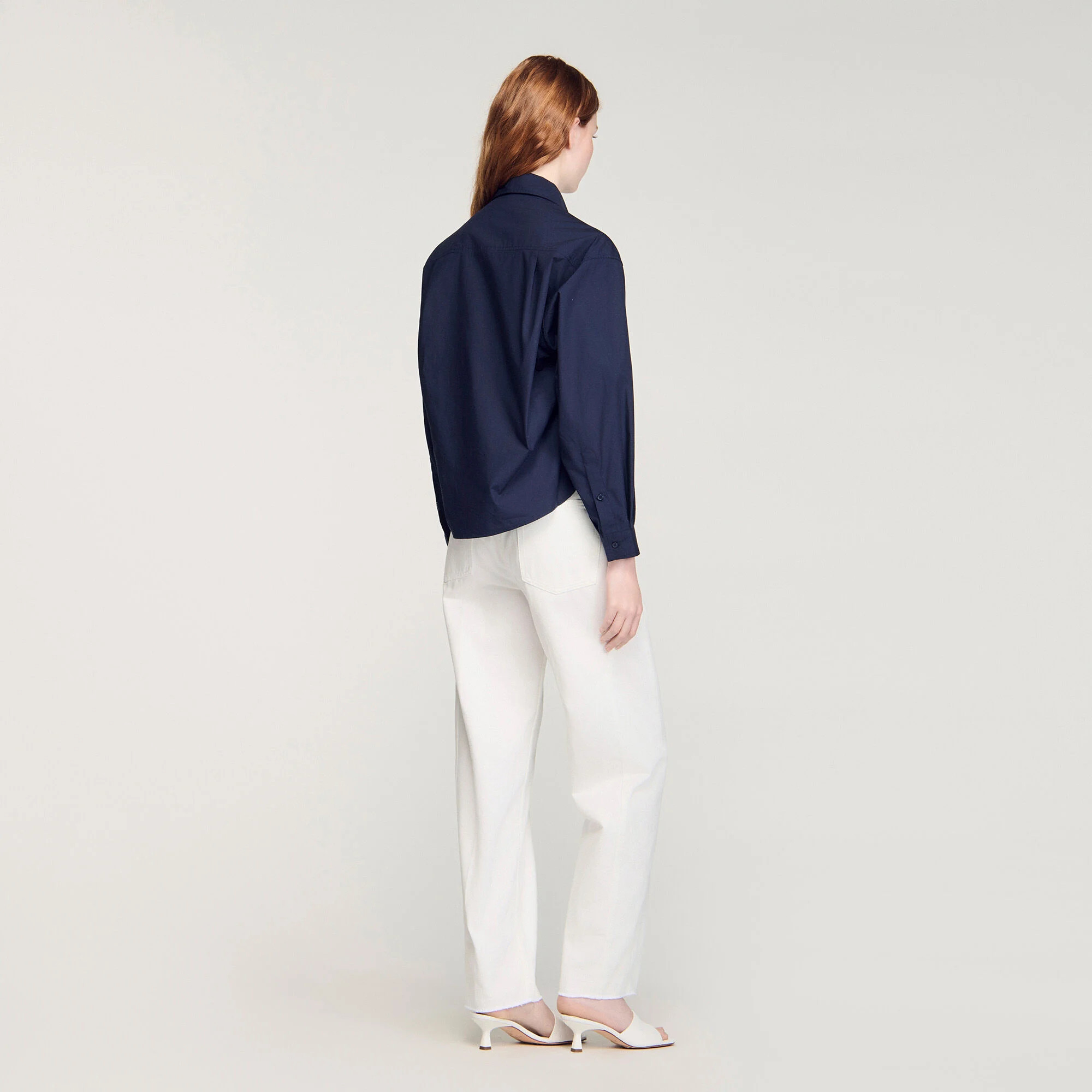 Floral embroidered cotton shirt | Sandro US | Sandro-Paris US