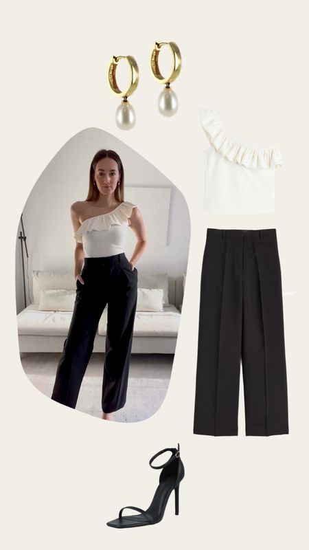 One shoulder top + black trousers for an effortless chic look 🤍

#festive look #black trousers #one shoulder top #wide leg trousers #chic look #partylook #silvester outfit #dinner look #christmas outfit #new years eve look

#LTKSeasonal #LTKeurope #LTKstyletip