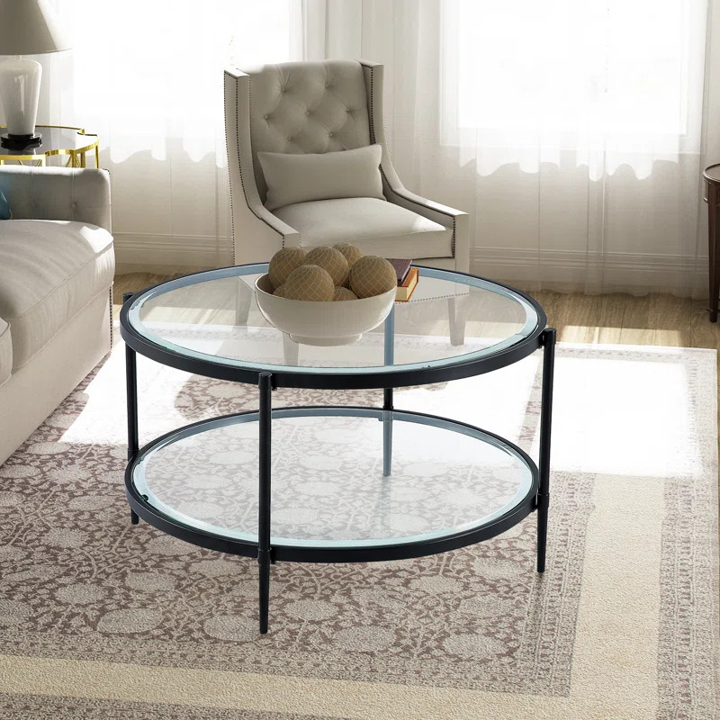 Siegle Glass Round Coffee Table | Wayfair North America