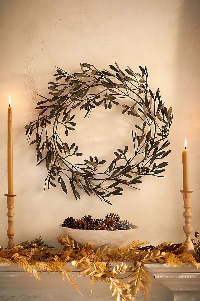 Mistletoe Iron Wreath | Anthropologie (US)