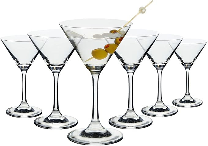Juvale 5 oz Mini Martini Glasses Set of 6 - Small Cocktail Stem Glasses for Dessert, Margaritas, ... | Amazon (US)