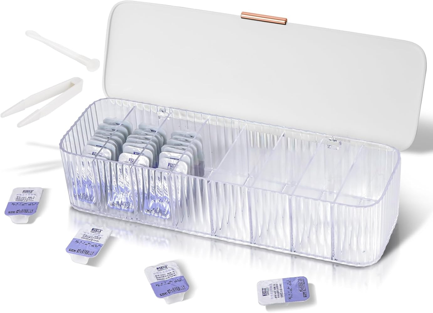 P-80 daily contact lens organizer with a Remover & a Tweezer, Disposable Contact Lens Dispenser, ... | Amazon (US)