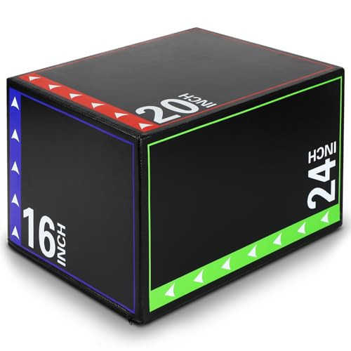 FAHKNS 3 in 1 Foam Plyometric Jump Box for Home Gym,High Density EPE Foam Core,Non Slip PVC Leather Cover for Jumping Strength Training and Agility Exercise Plyo Box for Fitness Training | Amazon (US)