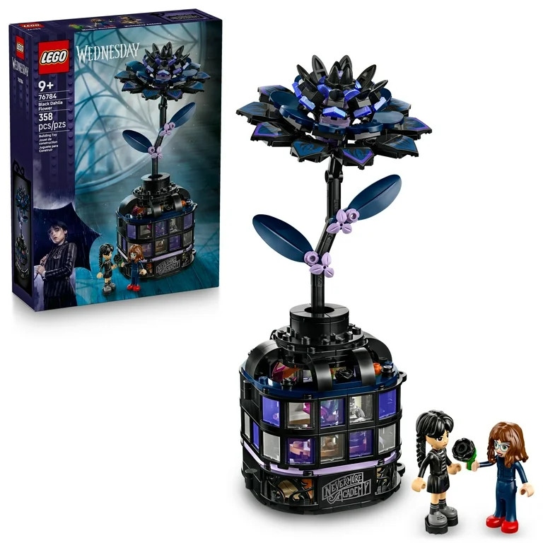 LEGO Wednesday Black Dahlia Flower Building Toy - Pretend Play Set for Girls & Boys, Ages 9+ - Gi... | Walmart (US)