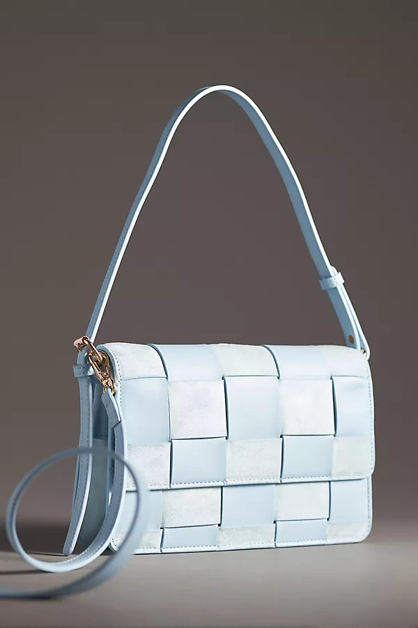 Faux-Suede Woven Shoulder Bag | Anthropologie (US)
